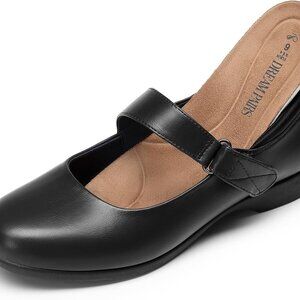 Womens Ballet Mary Jane Flats, Comfortable Business Office Dress Shoes for Women
